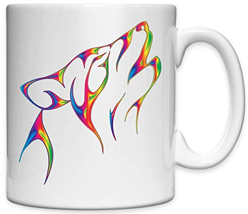 Mug en céramique Motif flamme de loup tribal