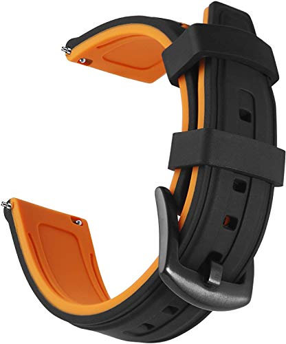 Shieranlee 24mm Schnellverschluss Straps Silikon Uhrenarmband mit Fossil Q Machine Hybrid, Nate Hybrid; Grayson，Smartwatch 2