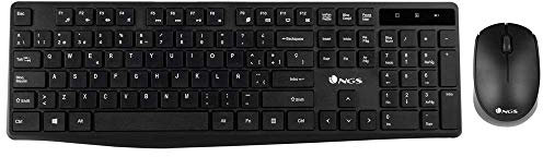 NGS ALLUREKIT Kit de Clavier Multimédia et Souris 1200dpi sans Fil 2.4GHz (QWERTY Portugais)