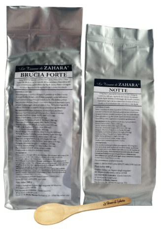 Le Tisane di Zahara Set Tisana Miscela Forte e Tisana Notte con Finocchio e Pilosella, Infusi Giorno e Notte, Benessere Quotidiano, Aiuta a Dormire Bene, Ingredienti Naturali