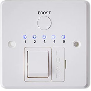 1-5 Hours Booster Timer Switch Fused Spur Wall Controller For Electric Towel Rail Radiators Timeswitch