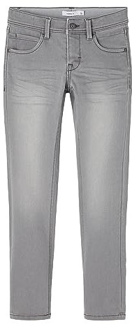 NAME IT Jungen Nkmsilas Dnmtax Pant Noos Jeans, Medium Grey Denim, 158 EU