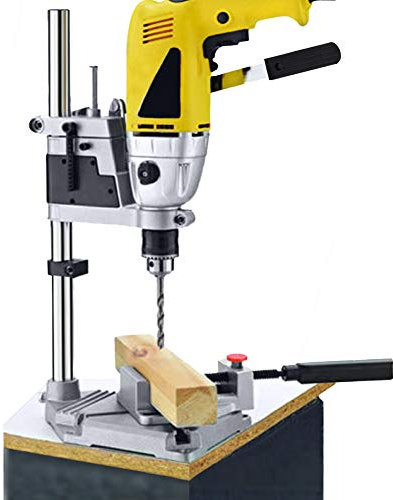 Abrazadera de Banco Universal, Soporte Ajustable para Taladro, Material Redondo para Taladros Precisos y Seguros