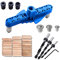 GFFG Dowel Jig Kit Pocket Hole Screw Jig 74Pcs Set for Working Drilling and Marking with Center Scriber Line Offset System Adjustable Punch Locator for Woodworking Angle Drilling Guide