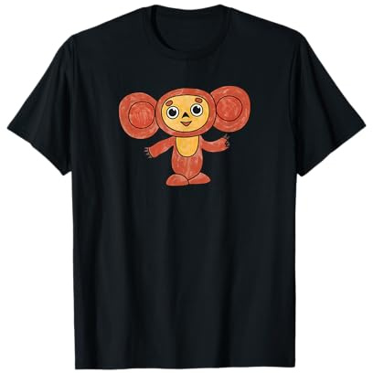 Peace Sign Cheburashka Puppe Süße sowjetische Cartoon-Figur T-Shirt