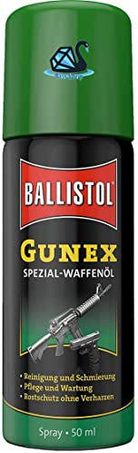 Eva Shop® Ballistol Premium Gunex Waffenöl hochwertiges Spezial-Waffenöl | Waffenpflege für Gewehre, Pistolen und Revolver 50ml Spray