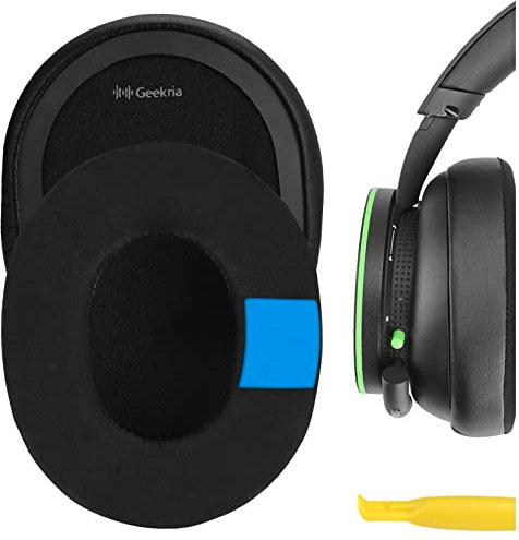 Geekria Almohadillas de Repuesto de Gel de refrigeración Deportiva para Microsoft Xbox Wireless,Xbox Stereo Wired 20th Anniversary Special Edition Auriculares Almohadillas de oído(Negro)