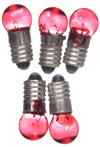 Holyart Krippenbeleuchtung und -elektrik: Glühbirne E5,5 rot 5 Stk. 3v