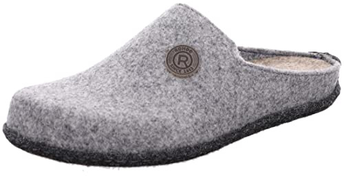 Rohde Damen Pantoffel Hausschuh Filz Follonica 7032, Größe:42 EU, Farbe:Grau