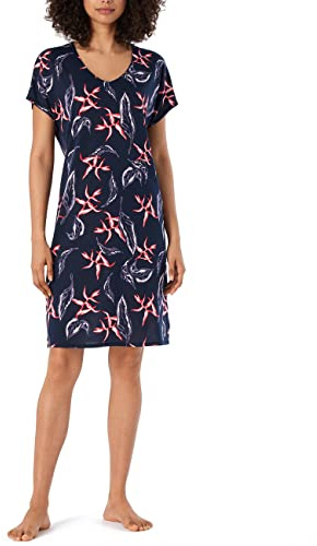 Schiesser Damen Nachthemd Kurzarm Baumwolle Modal Sleepshirt Bigshirt - Nightwear Nachthemd (1er Pack)