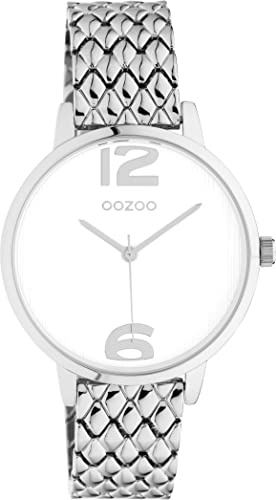 Oozoo Timepieces Damen Uhr - Armbanduhr Damen mit 15mm breites Metallarmband | Hochwertige Uhr für Frauen - Edle Analog Damenuhr in rund C11020