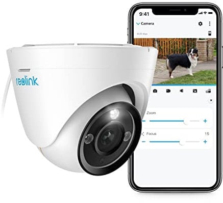 Reolink 4K PoE Überwachungskamera Aussen mit Spotlight, 3X Optischer Zoom, 2-Wege-Audio, Farbige Nachtsicht, Person/Fahrzeug/Haustier-Erkennung, Zeitraffer, RLC-833A (Update-Version von RLC-822A)