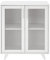 Panana Kitchen Sideboard Buffet Cupboard with 2 Plastic Doors Dining Room Cabinet Porch Storage Unit (White)