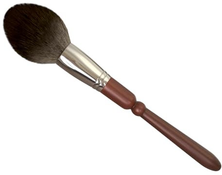 AzukiLife Pinceau Maquillage Grand, Vegan en Bois, Poils Doux Synthétiques pour Fond de Teint, Blush, Contouring, Brosse de Maquillage - Manche en Noyer, Vegan, Cruelty-Free