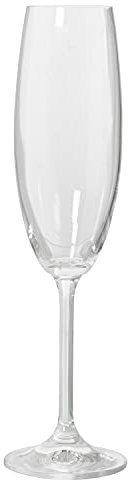 DRW Set de Seis Copas de Champagne de Cristal de Bohemia de 230ml en Transparente 24x5x5 cm
