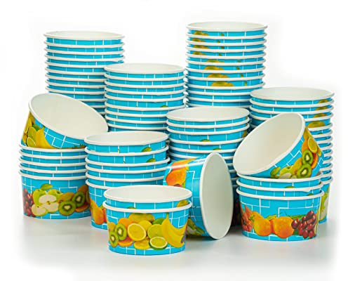 Octopus 1500 x ice cream cups, ice cream paper cups, fruit cups with 160 ml capacity