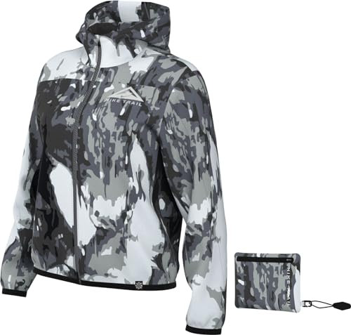 Nike W Nk Trail Repel Jkt Giacca, Black/Black/Photon Dust, L Donna