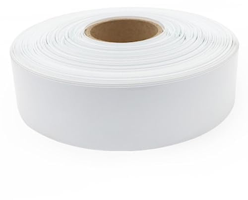 metro 17mm ~ 80mm 18650 Guaina termorestringente per batteria al litio Guaina termorestringente in PVC Guaina isolante-bianca,Width 80mm