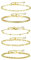 TempBeau Damen Armband Gold Set : 5Pcs Ketten Armbänder für Frauen Glitzer Armkette Twist Figaro Kettenarmbänder Verstellbar Modeschmuck Gold Schmuck Geschenk für Mädchen Mama Tochter Freund