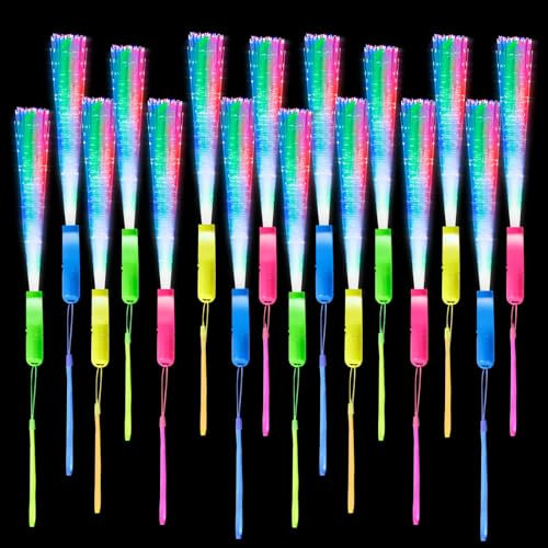 LURICO 24 Stück Leuchtstäbe, LED Leuchtstab, Leuchtstäbe Kinder, Bunt Blinkende Leuchtstab LED Mit 3 Modi Blinkende, Leuchtstäbe Partyzubehör Für Mitgebsel Kindergeburtstag,Party,Konzert,Hochzeit