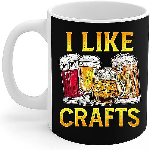 908 Coffee Mug Tea Cup Ceramic Travel Mug Novelty Christmas Gifts 330ml Beer Lover - Funny Beer Drinker I Like Crafts Drinking Party