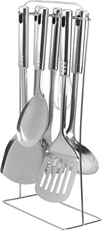 1 Juego Utensilios De Cocina De Acero Inoxidable Utensilios De Cocina Metalicos Juego De Utensilios De Cocina Cucharas De Metal Para Servir Suite Antiadherente Nylon