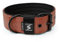 VITOMALIA® 4cm Breites Hundehalsband mit abstehender Neopren-Innenfütterung für Hunde, Schwarze Edelstahl-Dornschnalle, Hundehalsband mittelgroße Hunde (4cm/L = 45cm-55cm, Braun)