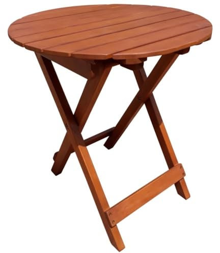möbelando Gartentisch >Hanford< in braun/holzoptik - 45x50x45 (BxHxT)