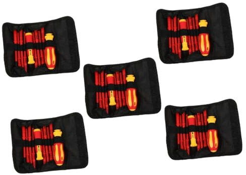 Uonlytech 5sets Cacciaviti Isolati Per Elettricista Kit Di Attrezzi Elettrici Per Riparazioni Domestiche Sicurezza Garantita Con Materiali Isolanti Di Strumenti Professionali Per