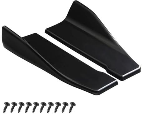 Spoiler Gonna Laterale 35 cm 48 cm Universal Fit Car Spoiler Paraurti laterale Gonna laterale posteriore Lip Rocker Ali Protezione Trim Minigonne Laterali Auto(35cm black)