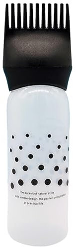 Flacon applicateur d'huile capillaire, brosse applicatrice de bouteille pour l'huilage des cheveux, flacon applicateur d'huile capillaire pour teinture capillaire, peigne à huile précis pour le cuir c