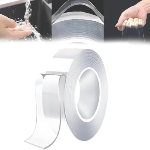 Aciacknlege Ruban adhésif transparent magique nano, ruban adhésif double face, ruban adhésif nano, ruban adhésif nano magique, ruban adhésif nano multi-usages, ruban adhésif mural (20mm*5m*1mm)