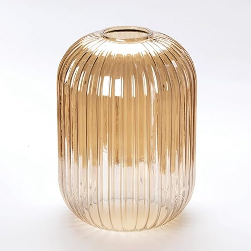 ORION LIGHTSTYLE Buntes Lampenglas Ersatzglas für Tischlampe Tischleuchte Deckenleuchte Ø14cm H20cm Amber Orange