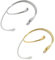 Ruzister 2 Stück Spiralarmreif für Damen, Oberarmreif Gold Silber, Minimalistischer Armreif, Flüssiglava Armkette, Offener Armreif für Damen