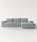 mokebo Ecksofa aus Cord 'Der Klassiker', Eckcouch aus weichem Cordstoff fürs Wohnzimmer, bequemes 3-Sitzer Sofa oder Cordsofa in L-Form, 287x86x190 (BxHxT in cm) in Anthrazit - Ottomane rechts