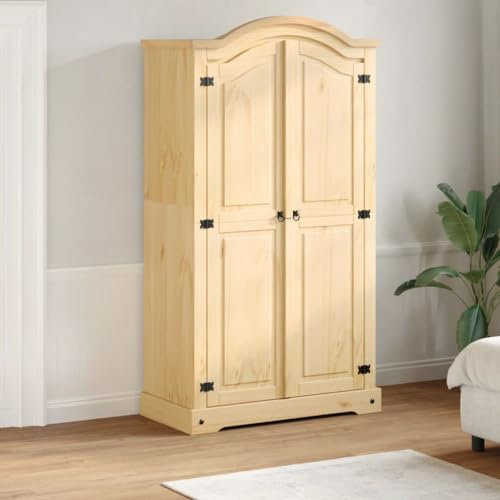 Home Garden Kleiderschrank Corona 102x52x186 cm Massivholz Kiefer
