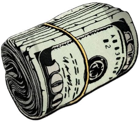 FRYSKYO Geld-Schlafzimmerteppiche, Kleine Teppiche, Überwurfteppich, Flippige, Trendige, Coole Badematte, rutschfest, Waschbar, Cartoon-Kinderbadezimmerteppiche, Dekor