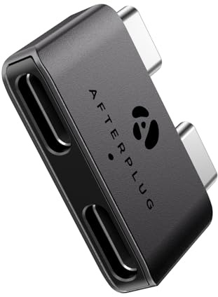 Afterplug Dual USB-C Extender for MacBook with Case, Pass-Through Adapter
