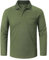 Outdoor Ventures Men's Long Sleeve Polo Shirt UPF50+ Breathable Golf Polo Moisture Wicking Quick Dry T Shirt Stretch Sports Athletic Tennis Performance Polo Lightweight Casual Work Top Cyan Green XL