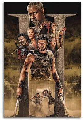 GOUYOONL Poster des Films Gladiator 2, dekoratives Gemälde, Leinwand, Wandposter und Kunstdruck, modernes Familienschlafzimmer, Dekoration, Poster, 20 x 30 cm