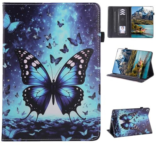 Vaitasy Coque pour iPad 10.2 Pouces iPad 9ème /8ème /7ème Génération, Flip Book Étui avec Fonction Support Housse iPad 10,2 (2021/2020/2019) iPad Air 10.5 2019 - Grand Papillon