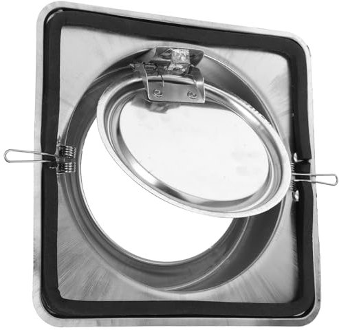 Housoutil Abgasrückschlagventil Schranktürscharnier Küchenschrankscharnier Steckdosenwinde abzugshaube dunstabzug Laibungsentlüftung Trocknerabdeckung aus Metall Rostfreier Stahl Silver