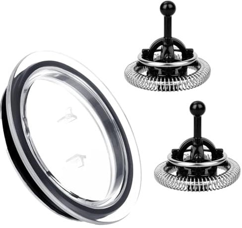 2pcs Milk Frother Replacement Whisks and 1 Lid, Whisks Compatible with Nespresso Aeroccino 3/4/XL and Lid Compatible with Nespresso Aeroccino 3, Practical Milk Frother Replacement Parts