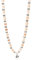 Purelei® Seafoam Collier de perles élégant avec pendentif coquillage en acier inoxydable doré, argenté ou or rose, 40-45 cm, jade quartzite et acier inoxydable, design estival, Länge: 40 - 45 cm