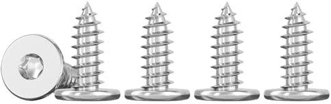 Drenky 50 Piezas M3x10mm Delgado Tornillo Torx Autorroscante En Acero Inox A2 V2A Tornillos Roscachapas Autoperforantes de Cabeza Plana Para FijacióN En Madera Y Proyectos DIY