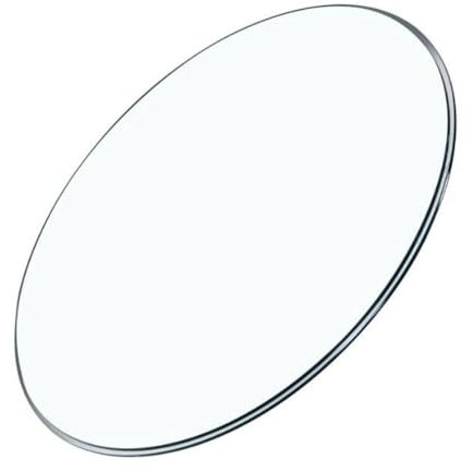 Protection de table ronde en verre trempé de 38 cm - 280 mm - Bords polis - Pour table de cuisine et salle à manger - Durable et robuste