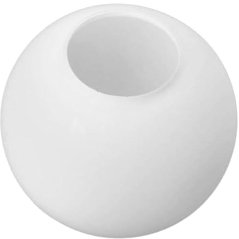 Milchglas Lampenschirm 15 cm, Opalweißer Glasglobus – 6.5 cm Glatte Öffnung ohne Lippe – Ersatz Lampenglas für Pendel- & Deckenleuchten – Nur Schirm