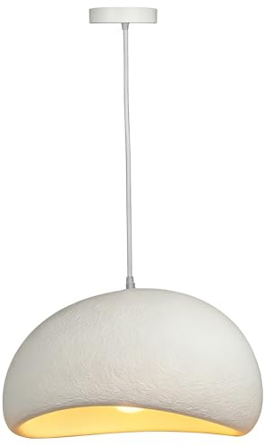JAOGAUS Pendelleuchte, 40 cm Moderne Kronleuchter Lampenschirm | Leuchtmittel nicht enthalten, Wabi Sabi Lampe im japanischen Stil mit E27-Fassung für Schlafzimmer,Wohnzimmer