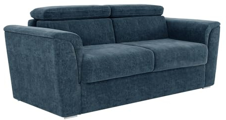 Vente-unique - Schlafsofa 3 Rizora - Polyester - blau