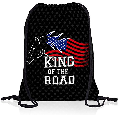 style3 King of The Road Rucksack Tasche Turnbeutel Sport Jute Beutel Amerika America Muscle Car, Rucksack Farbe:Motiv 1